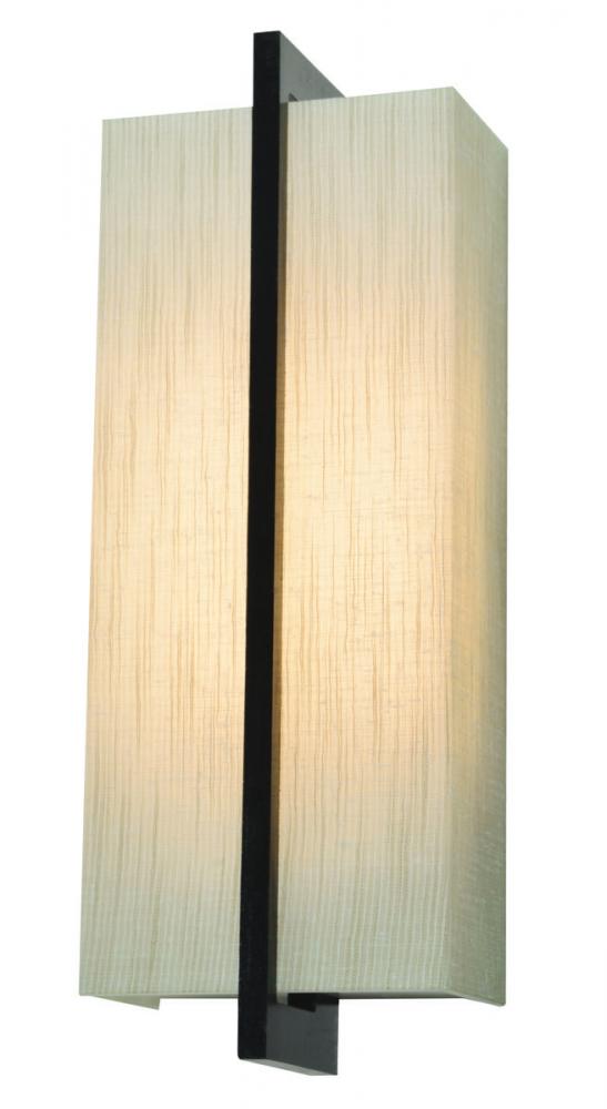 Apex LED Sconce - Espresso Finish - Jute Shade