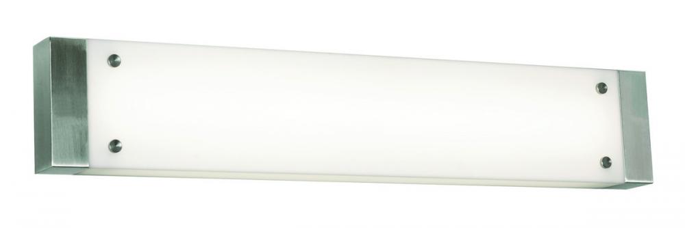 Avanti - Vanity Light Fixture - 39.5'' - Satin Nickel - White Acrylic Shade