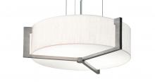 AFX Lighting, Inc. APP1524LAJUDWG-LW - Apex 17'' LED Pendant - Weathered Grey Finish - Linen White Shade