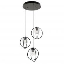 AFX Lighting, Inc. JAMP12MBBKRND3 - Jamie Three Mini-Pendant Medium Base120V