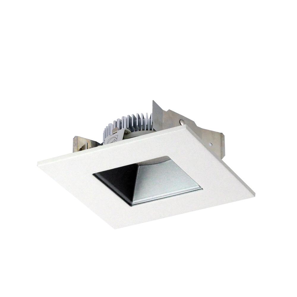 4" Cobalt Shallow High Lumen LED Trim, Square/Square Regress, 1250lm, 4000K, Haze/White