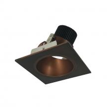 Nora NIO-4SD50XBZ - 4" Iolite LED Square Adjustable Reflector with Round Aperture, 800lm / 14W, 5000K, Bronze