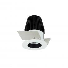 Nora NIOB-1RNG40XBW - 1" Iolite LED BWF Round Reflector, 600lm, 4000K, Black Reflector / White Flange