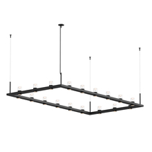 Sonneman 20QKR48B - 4' x 8' Rectangle LED Pendant with Clear w/Cone Uplight Trim