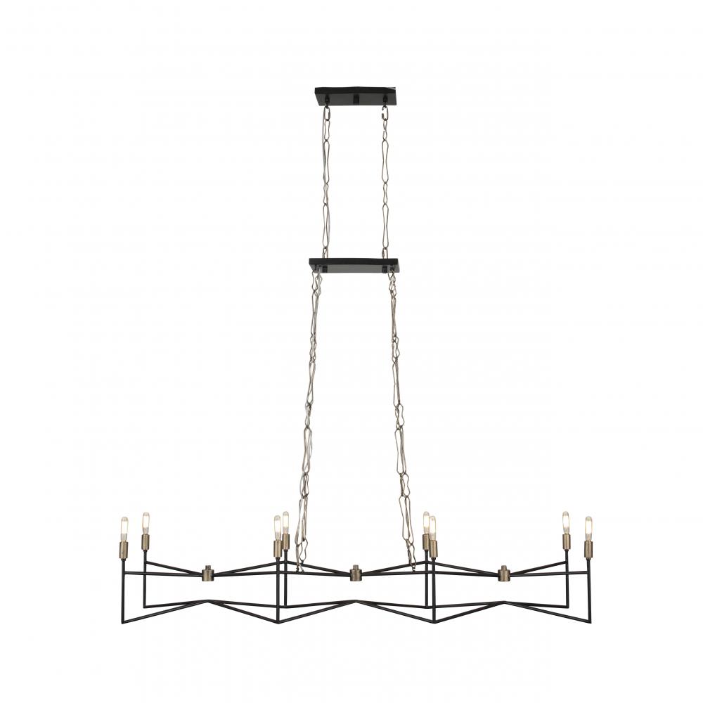 Bodie 8-Lt Linear Pendant - Havana Gold/Carbon