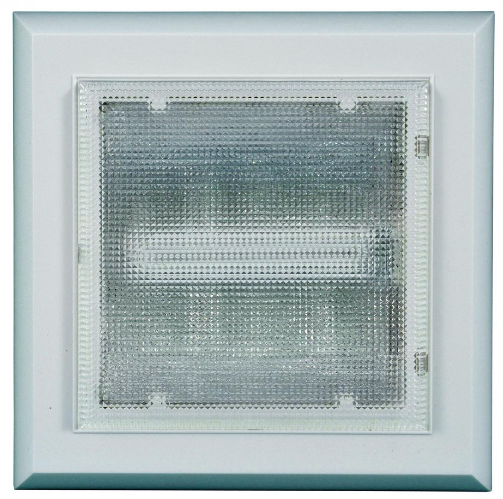 WHITE FLUORESCENT SQUARE LIGHT 18W 2 X PL9 120V