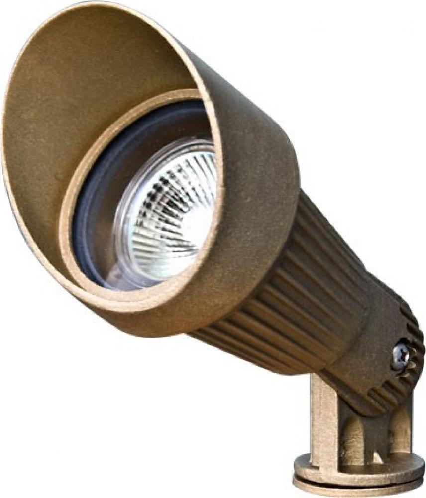 SOLID BRASS W/HOOD SPOT LIGHT 7W LED MR-16 12V