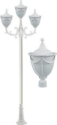 Dabmar GM4803-LED9-W - RACHEL POST THREE LIGHT FIX 3 X LED 9W 85-265V
