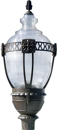 Dabmar GM660-LED120-BZ - CLEAR ACORN POST TOP FIX 120W LED 120V-277V