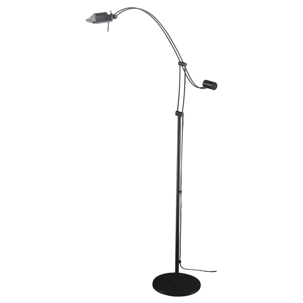 One Light Nickel Floor Lamp