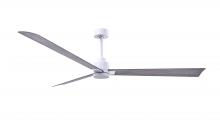 Matthews Fan Company AK-MWH-BW-72 - Alessandra 3-blade transitional ceiling fan in matte white finish with Barn Wood blades. Optimized