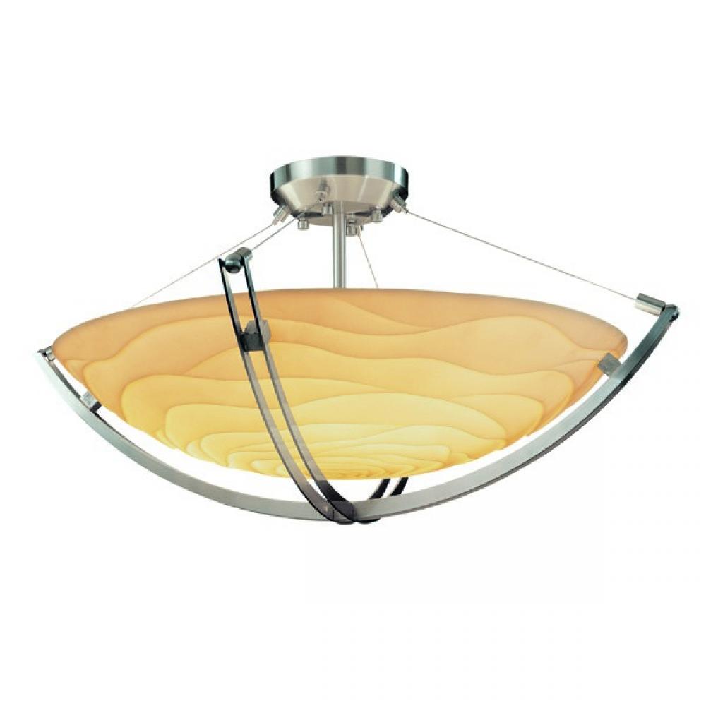 18" Semi-Flush Bowl w/ Crossbar