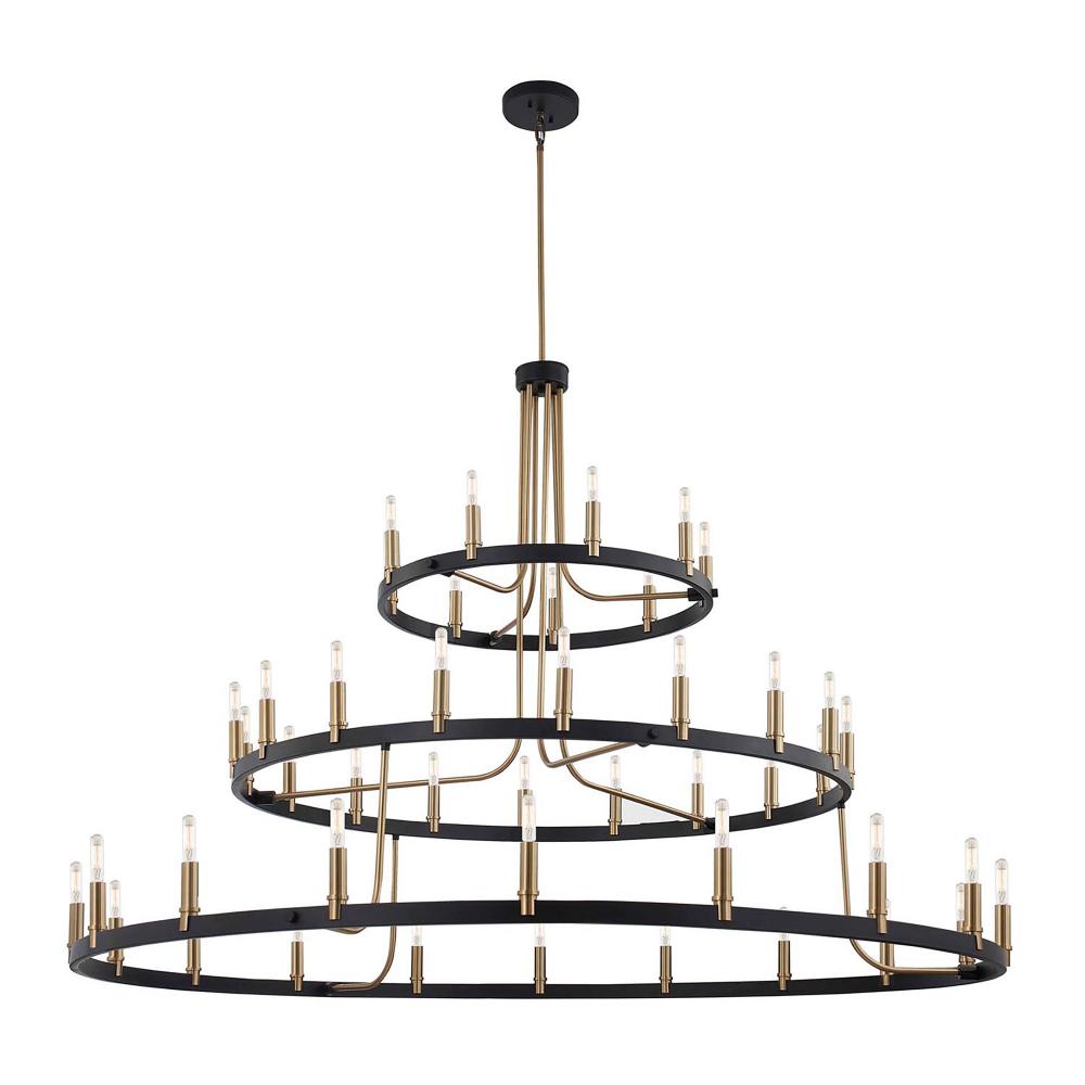 Clayton 60” 3-Tier 45-Light Chandelier