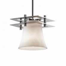 Justice Design Group CLD-8165-20-NCKL-BKCD - Metropolis 1-Light Small Pendant (2 Flat Bars)