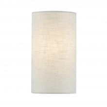 Justice Design Group FAB-5945-CREM - ADA Small Cylinder Fabric Wall Sconce