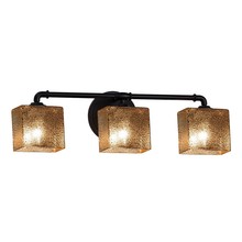 Justice Design Group FSN-8463-55-MROR-MBLK - Bronx 3-Light Bath Bar