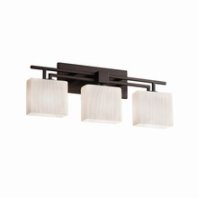 Justice Design Group FSN-8703-55-RBON-DBRZ - Aero 3-Light Bath Bar