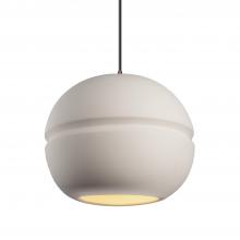 Justice Design Group CER-6415-BIS-DBRZ-WTCD - Large Sphere 1-Light Pendant