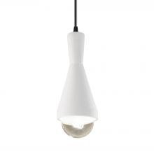 Justice Design Group CER-6520-WHT-MBLK-BKCD - Erlen 1-Light Pendant