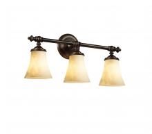 Justice Design Group CLD-8523-20-DBRZ - Tradition 3-Light Bath Bar