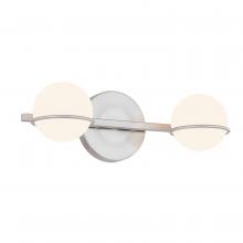 Justice Design Group FSN-4162-OPAL-NCKL - Centric 2-Light Bath Bar