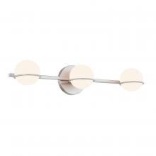 Justice Design Group FSN-4163-OPAL-NCKL - Centric 3-Light Bath Bar