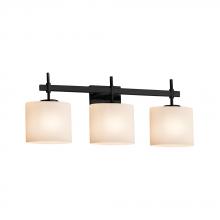 Justice Design Group FSN-8413-30-OPAL-MBLK - Union 3-Light Bath Bar