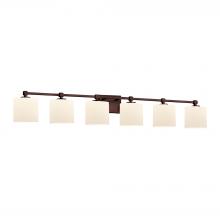 Justice Design Group FSN-8426-30-OPAL-DBRZ - Tetra 6-Light Bath Bar