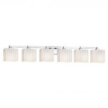 Justice Design Group FSN-8436-55-RBON-CROM - Regency 6-Light Bath Bar