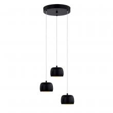 Justice Design Group NSH-8117-MBLK - Frascati LED 3-Light Round Multi-Pendant