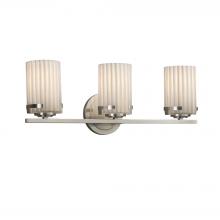 Justice Design Group POR-8453-10-PLET-NCKL - Atlas 3-Light Bath Bar