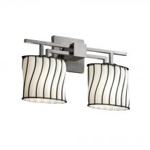 Justice Design Group WGL-8702-30-SWCB-NCKL - Aero 2-Light Bath Bar