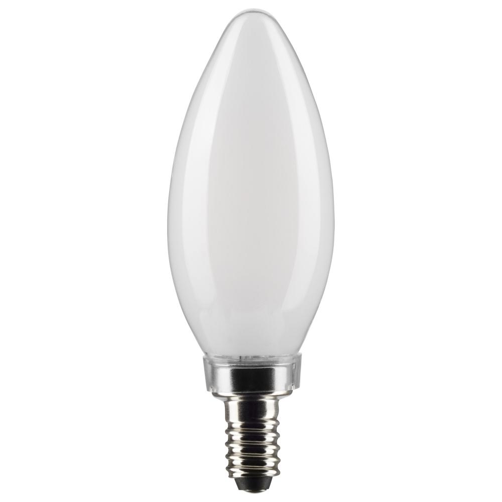 4 Watt B11 LED; Frost; Candelabra base; 90 CRI; 3000K; 120 Volt