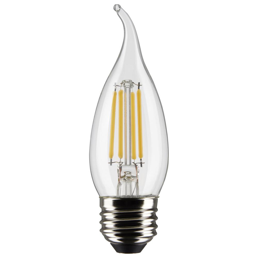 5.5 Watt CA10 LED; Clear; Medium base; 90 CRI; 4000K; 120 Volt