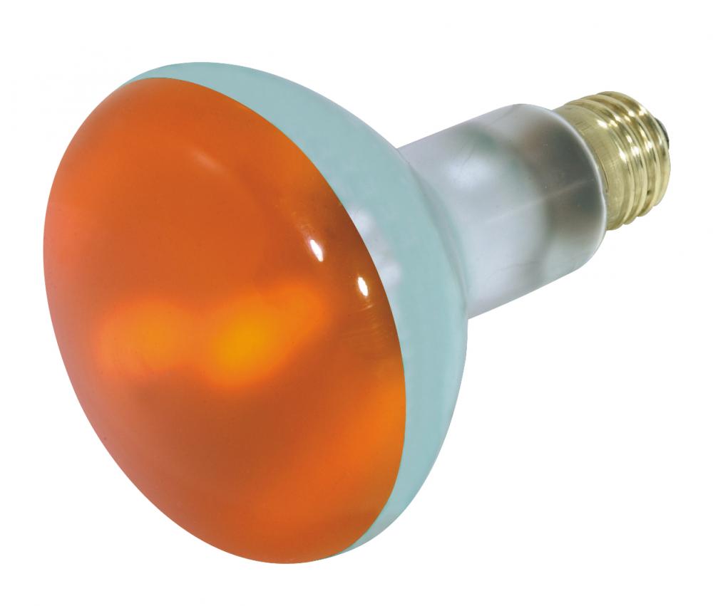 75 Watt BR30 Incandescent; Amber; 2000 Average rated hours; Medium base; 130 Volt