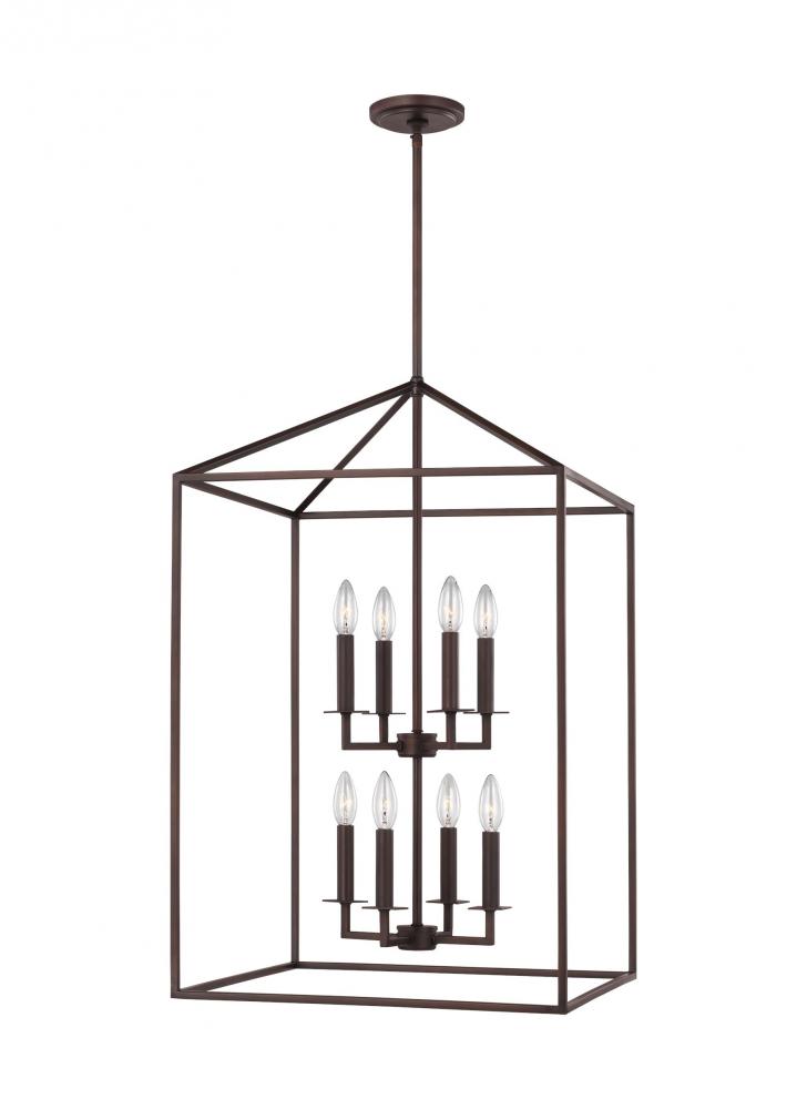 Perryton transitional 8-light LED indoor dimmable large ceiling pendant hanging chandelier light in