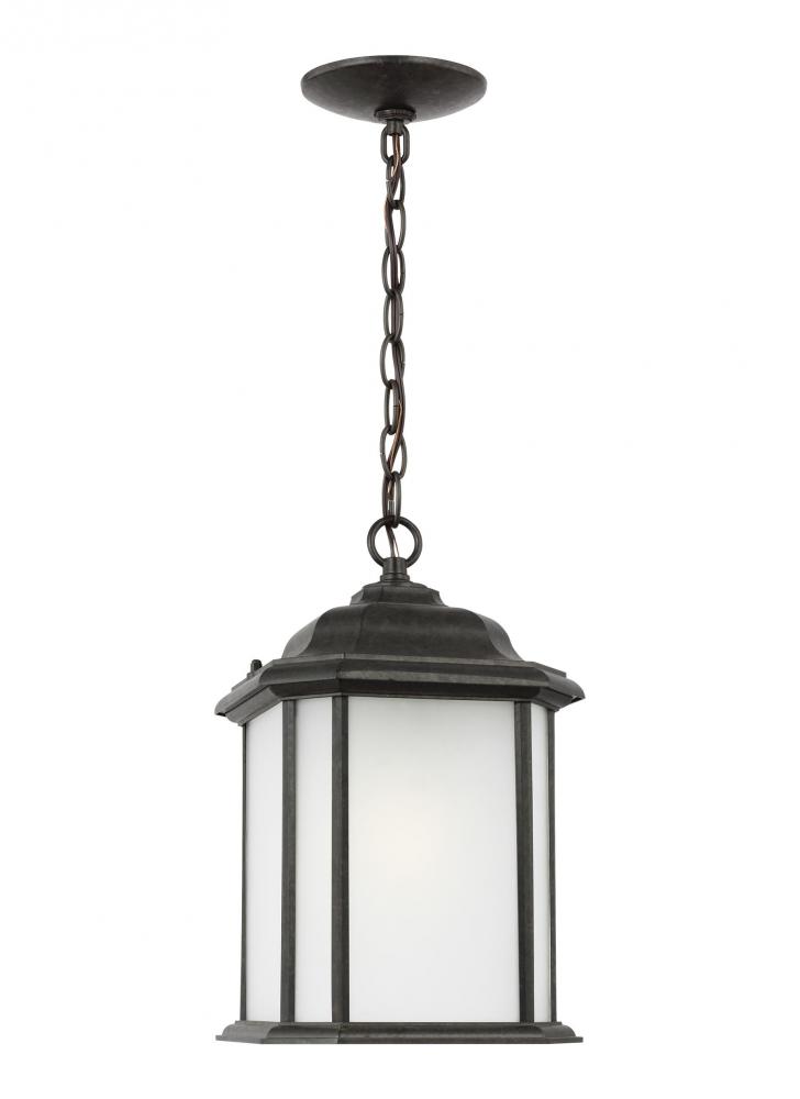 Kent traditional 1-light LED outdoor exterior ceiling hanging pendant in oxford bronze finish with s