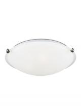 Generation Lighting 7543502EN3-962 - Clip Ceiling transitional 2-light LED indoor dimmable flush mount in brushed nickel silver finish wi