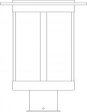 Arroyo Craftsman SAP-9M-AB - 9" Santorini Post Mount