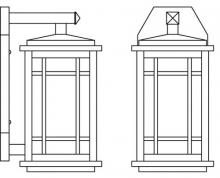 Arroyo Craftsman AVB-6F-MB - 6" avenue wall bracket