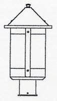 Arroyo Craftsman BP-8CS-BK - 8" berkeley post mount