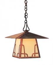 Arroyo Craftsman CH-12BCR-AC - 12" carmel pendant with bungalow overlay