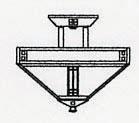 Arroyo Craftsman PIH-12GW-P - 12" prairie inverted ceiling mount