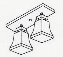 Arroyo Craftsman RCM-2-RB - ruskin 2 light ceiling mount