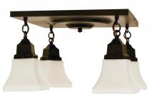 Arroyo Craftsman RCM-4-S - ruskin 4 light ceiling mount