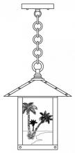 Arroyo Craftsman TRH-9PTOF-RC - 9" timber ridge pendant with palm tree  filigree