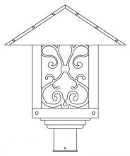 Arroyo Craftsman TRP-16ASAM-MB - 16" timber ridge post mount with ashbury  filigree