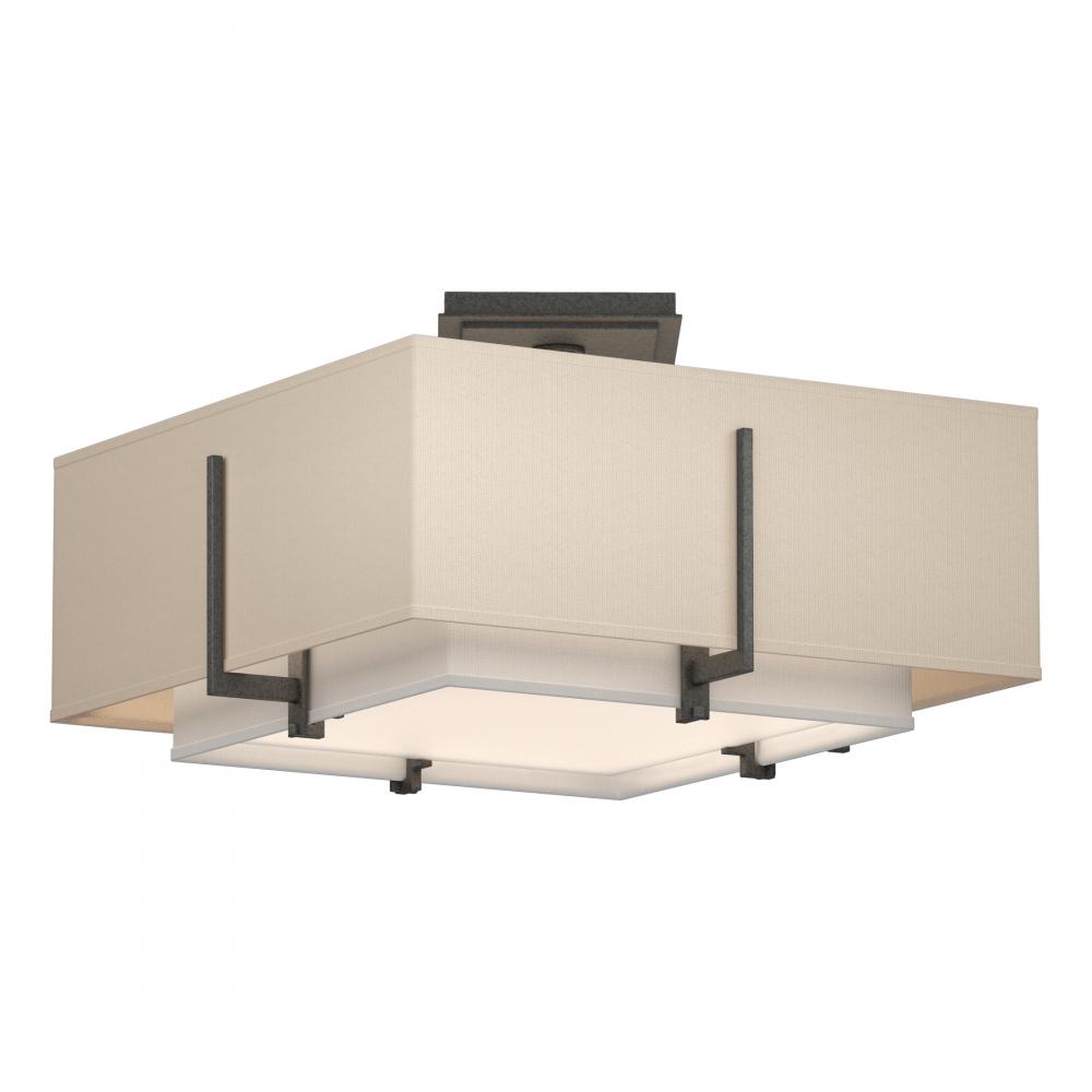 Exos Square Small Double Shade Semi-Flush