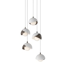 Hubbardton Forge 131125-SKT-LONG-05-02-GG0711 - Brooklyn 5-Light Double Shade Pendant