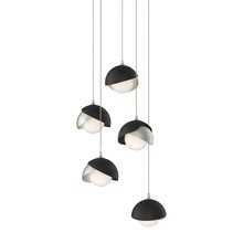 Hubbardton Forge 131125-SKT-LONG-85-10-GG0711 - Brooklyn 5-Light Double Shade Pendant